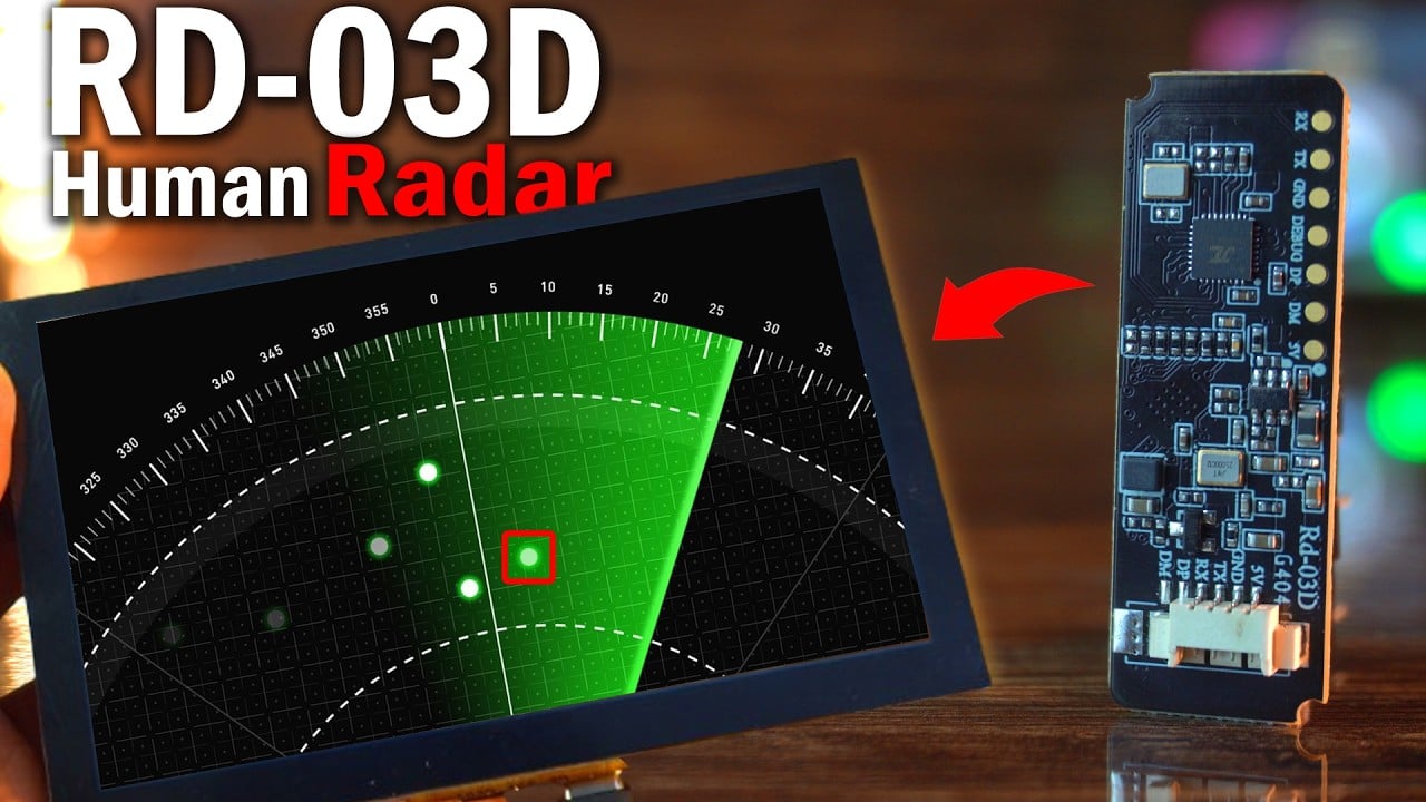 ESP32 + RD-03D mmWave Radar | Real-Time Human Tracking with Distance, Angle & Speed | Wireless Radar