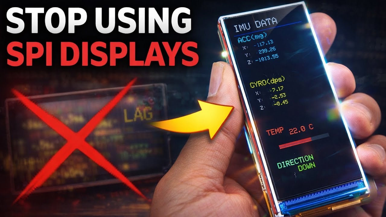 Stop Using SPI Displays -  MaTouch ESP32-S3 Parallel TFT 3.16 inch ST7701S by MakerFabs