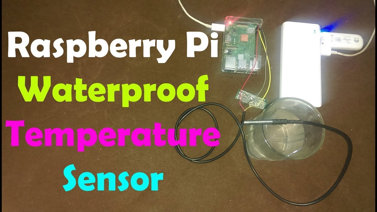 Raspberry pi 3 tutorial #6: Waterproof one wire digital temperature sensor Ds18b20  "Python"