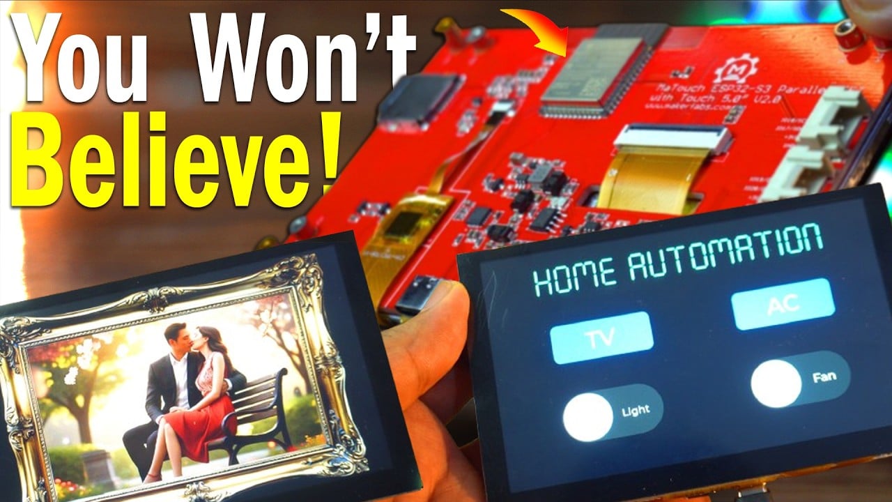 MaTouch ESP32 S3 Parallel TFT 5-inch Touch Display Getting Started Tutorial Electronic Clinic