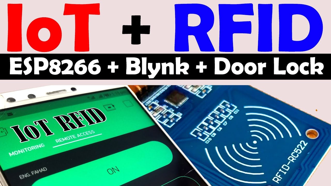 ESP8266 RFID based Remote Access Door Lock, RFID and IoT, RFID IoT, smart lock