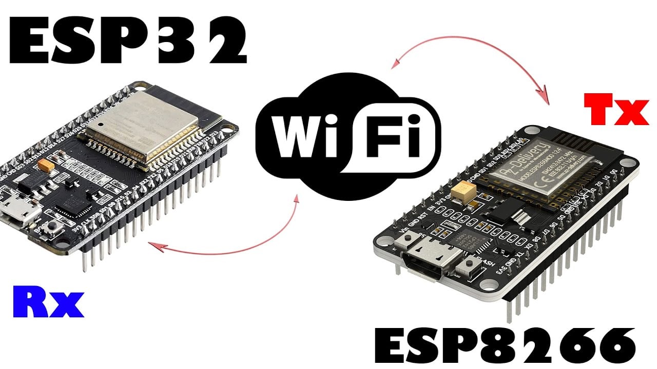 ESP8266 and ESP32 as Transmitter and receiver, Home Automation Project