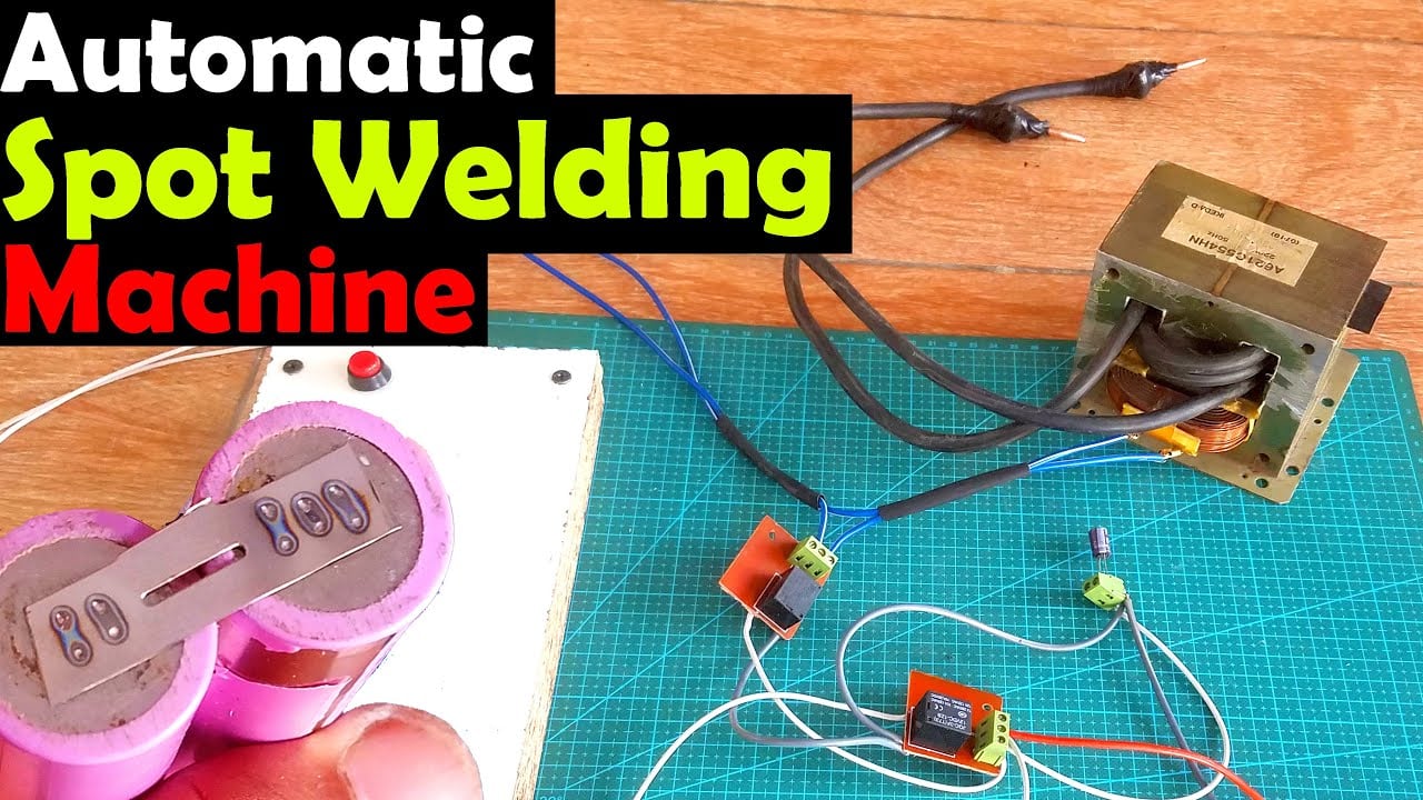 Diy battery Spot Welding Machine, Homemade Spot Welder with the automatic circuit, Diy spot welder