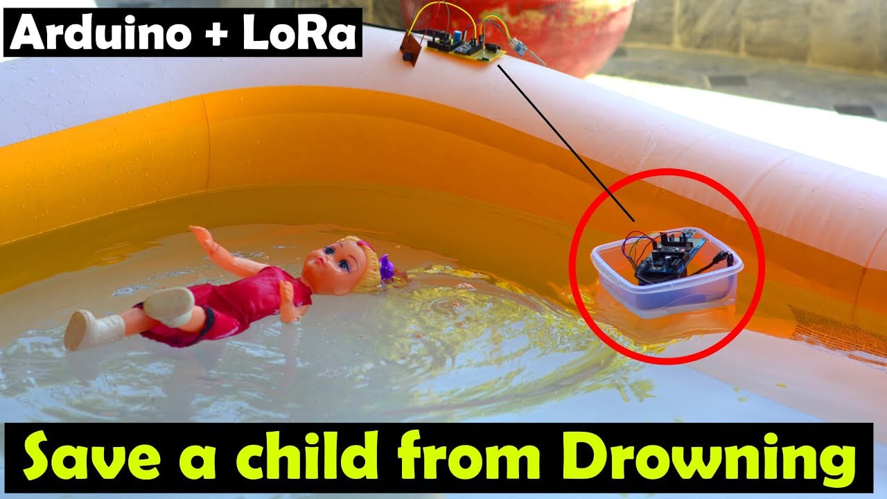 Arduino LoRa Swimming Pool Monitoring System, Save a kid from drowning, must have device for a Pool