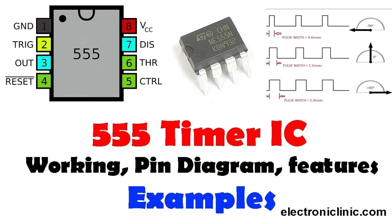 555 Timer IC Working, Pin Diagram, Examples Astable, Monostable, Bistable