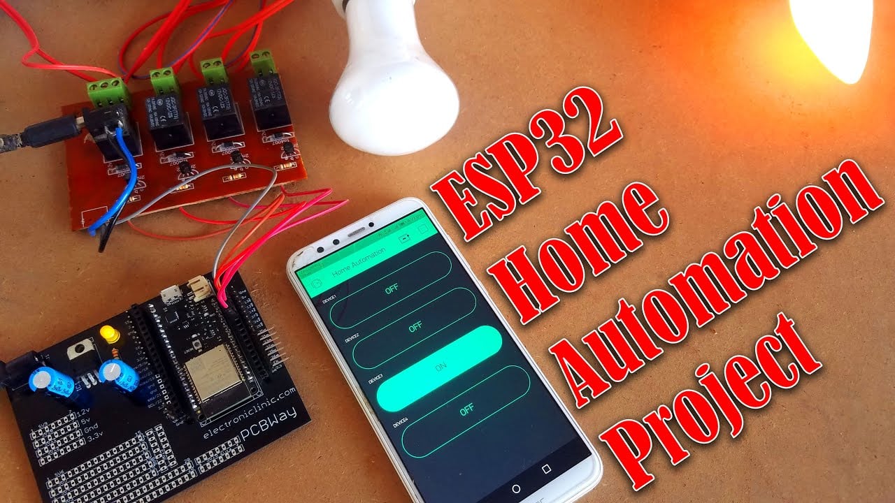 ESP32 Home Automation Project, IoT Smart Phone Home Automation using Wifi & Blynk, ESPRESSIF ESP32