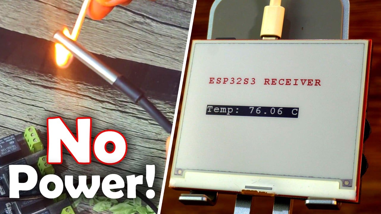 ESP32 E-Ink ePaper Temperature Display — Wireless Sensor Using ESP-NOW & WiFi IP