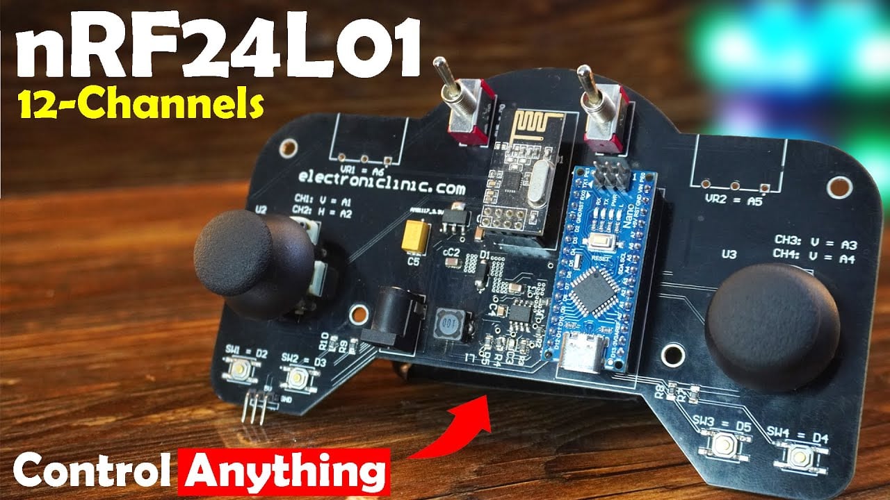 Arduino nRF24L01 Joystick for RC Planes and RC Cars, nRF24L01 Transmitter and Receiver