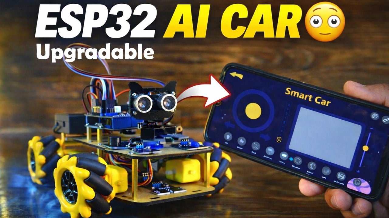 ESP32 AI Car with Unlimited Upgrades | ACEBOTT Smart Car QD001 Starter Kit; Arduino IDE
