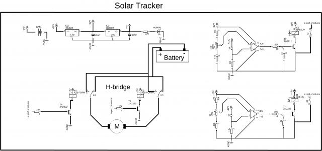 Arduino Solar Tracker Circuit Diagram