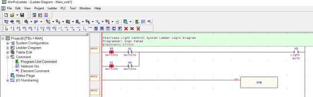 PLC ladder logic programming examples