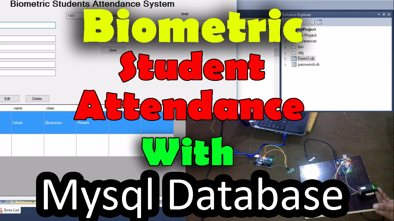 Biometric Student Attendance System with Database