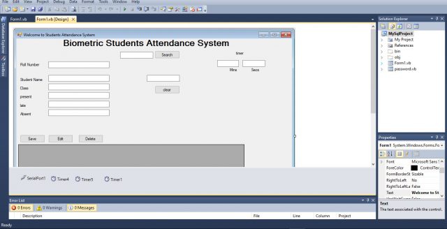 Biometric Student Attendance System with Database