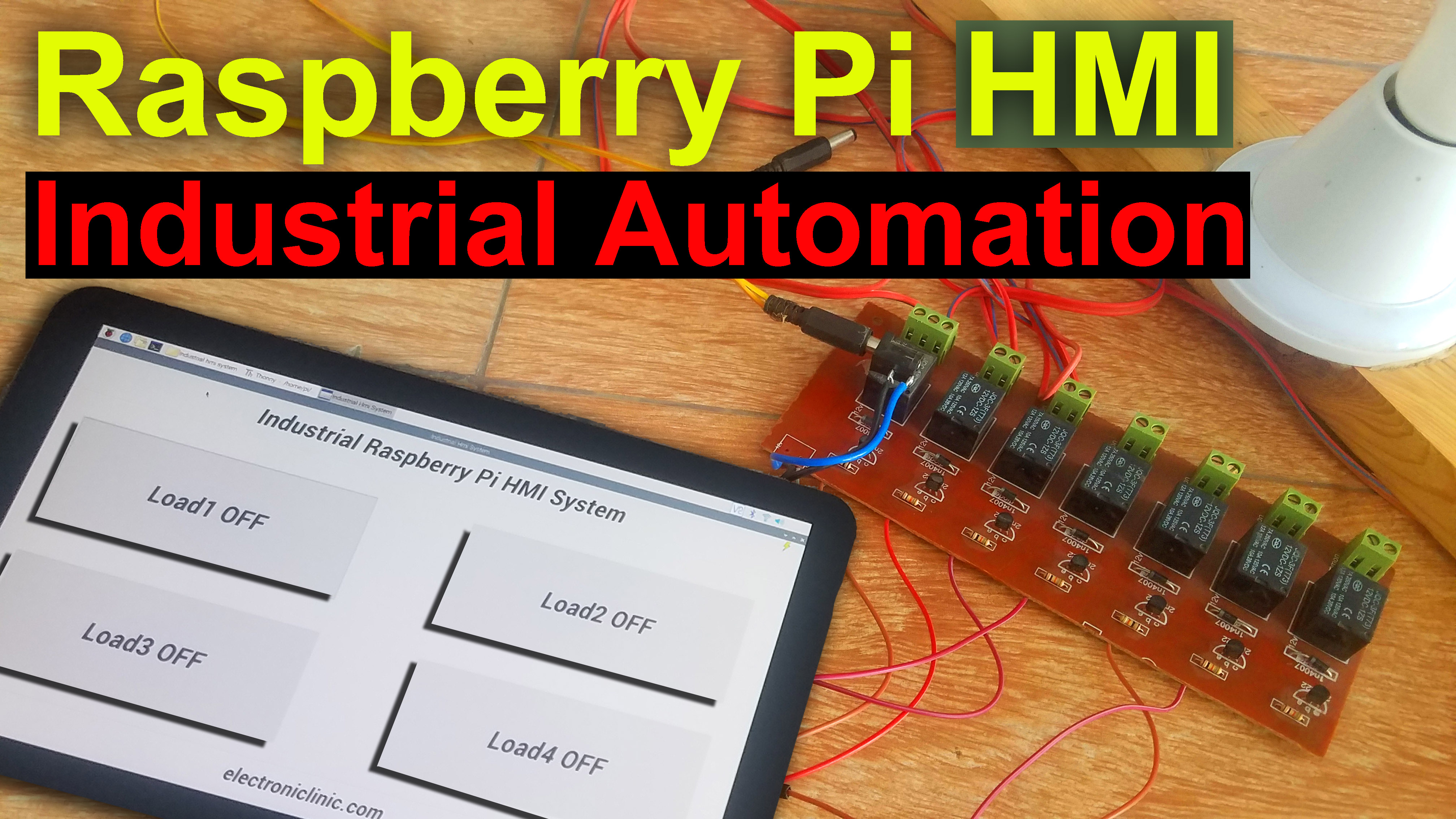 Raspberry Pi Industrial Automation HMI/GUI designing using PYQT5