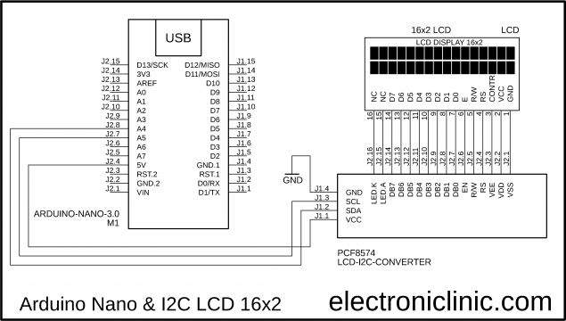 Arduino Nano i2c LCD