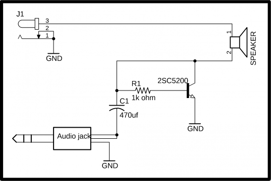Audio Amplifier using 2SC5200