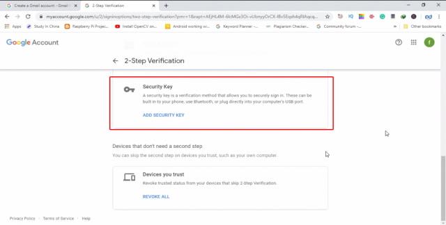 Gmail two Step Verification