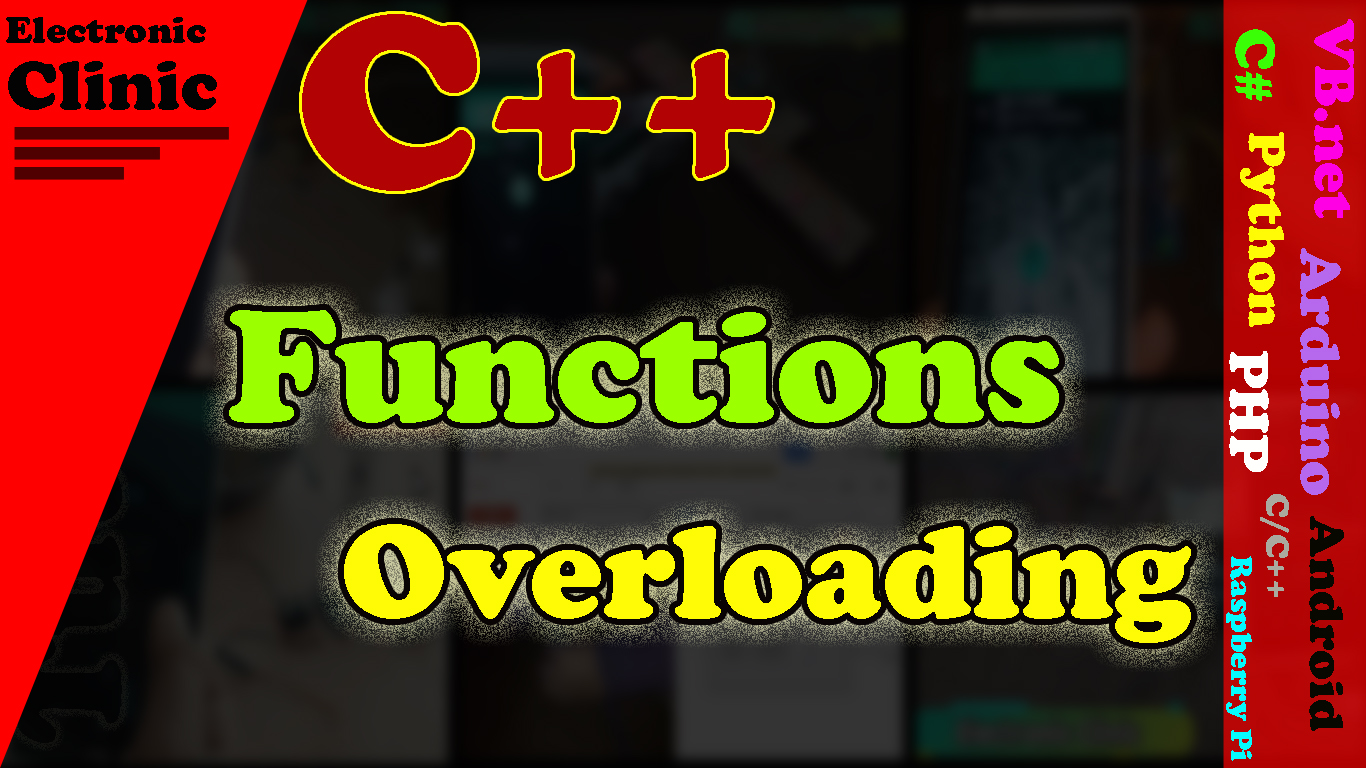 Function Overloading in C++ with Example - TCCI