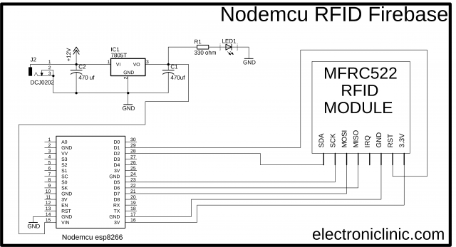 Nodemcu RFID Firebase