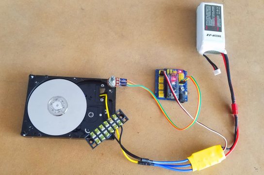 connecting the lipo battery with Hard disk Motor