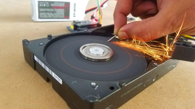 Hard disk Motor paper sander testing