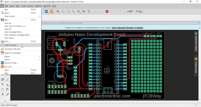 Generate PCB Gerber Files