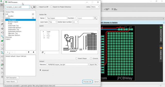 Generate PCB Gerber Files