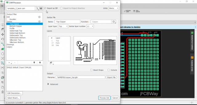 Generate PCB Gerber Files