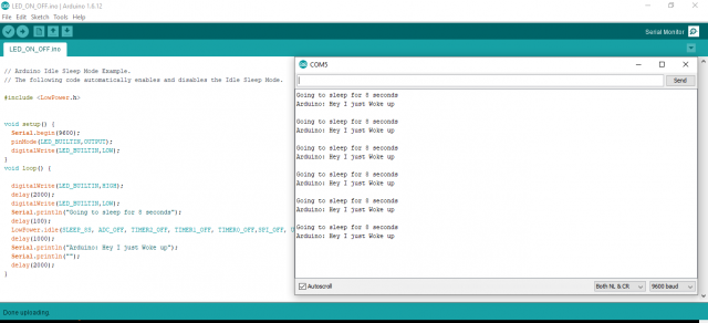 Arduino Sleep