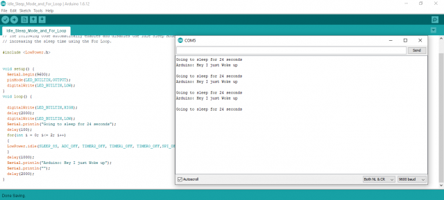 Arduino Sleep