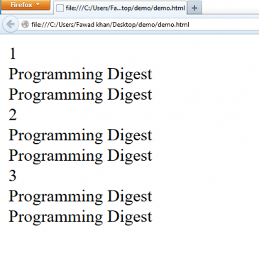 JavaScript for loop