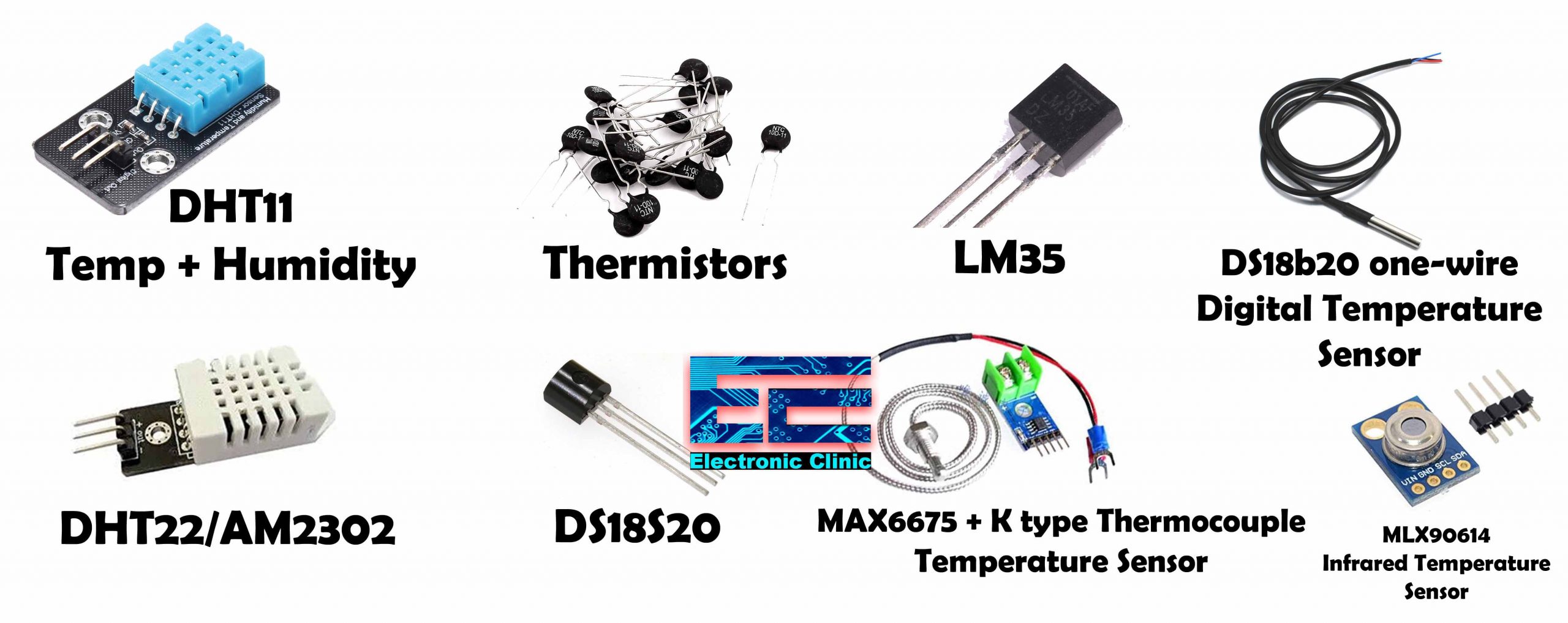 Temperature Sensor types & their use with Arduino, ESP8266, and ESP32