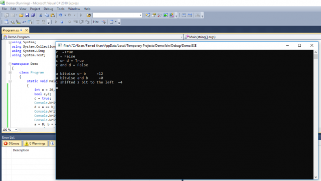 Math Functions in c#