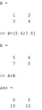 matrix and vectors in Matlab