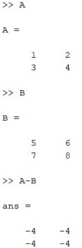 matrix and vectors in Matlab