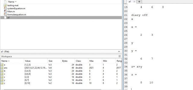 Matlab Basic Commands