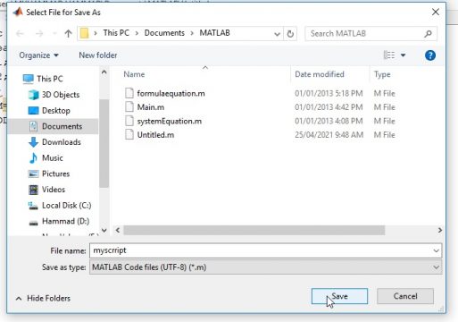 scripts and functions in matlab