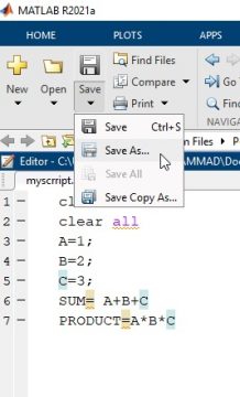 scripts and functions in matlab