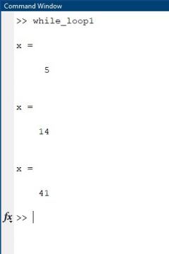 while loop in matlab