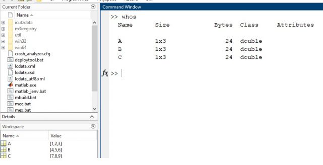 Matlab Basic Commands