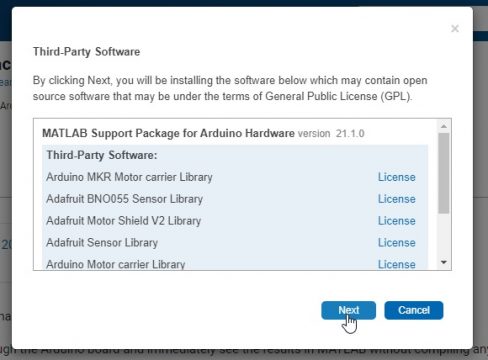 Matlab interfacing with Arduino