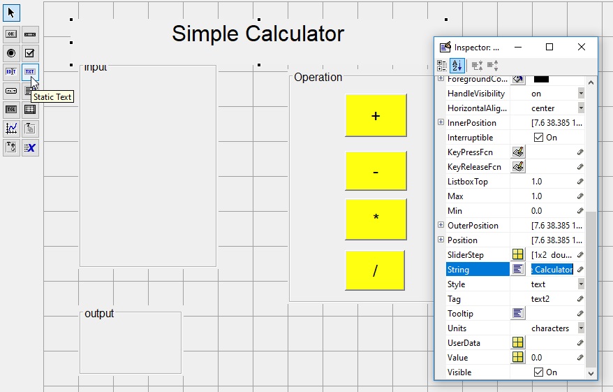 GUI in Matlab