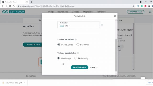 Arduino IoT Cloud