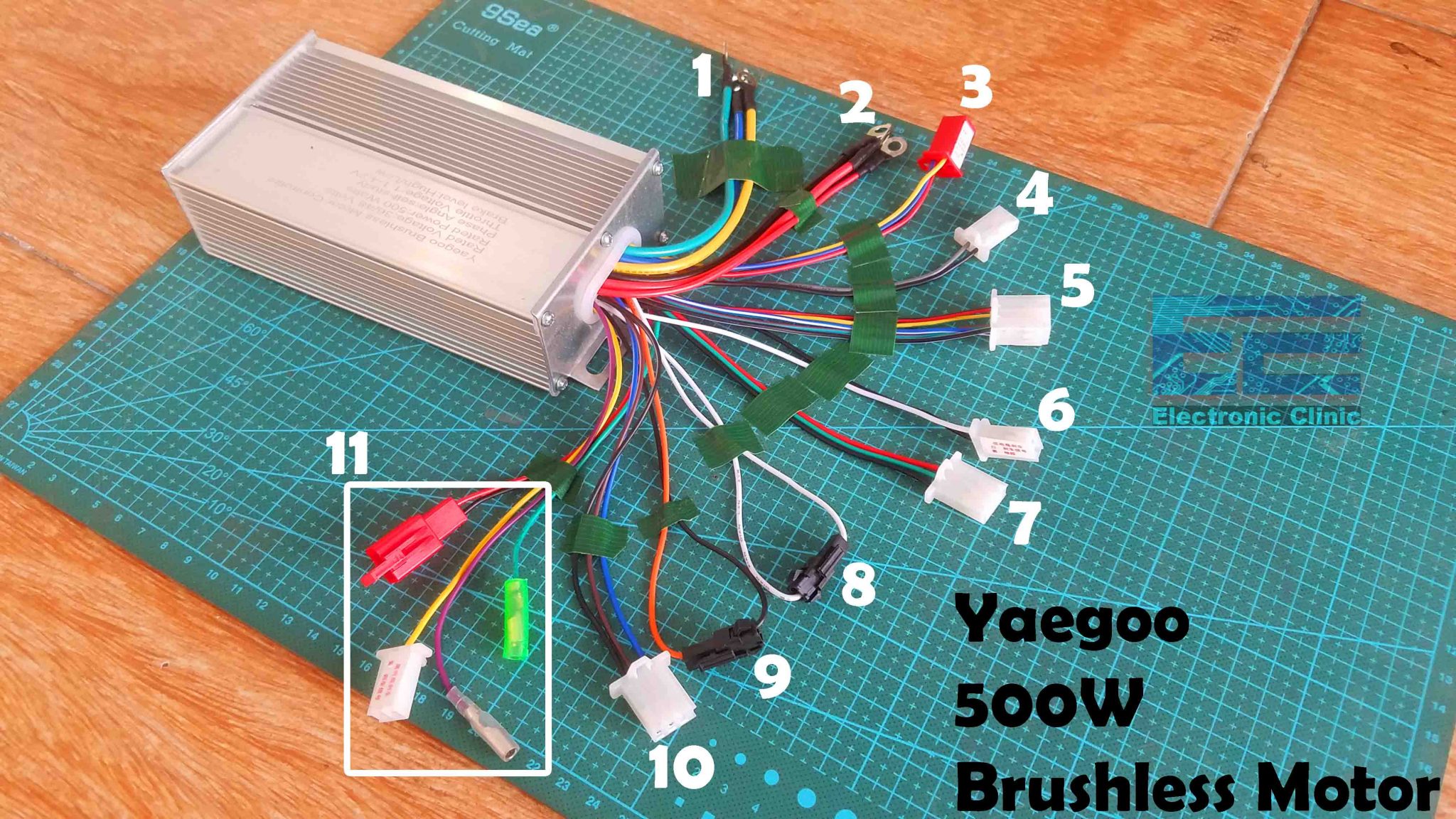 500W Ebike Brushless Motor Controller wiring explanation, Hoverboard