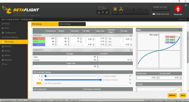 Naze32 PID tuning