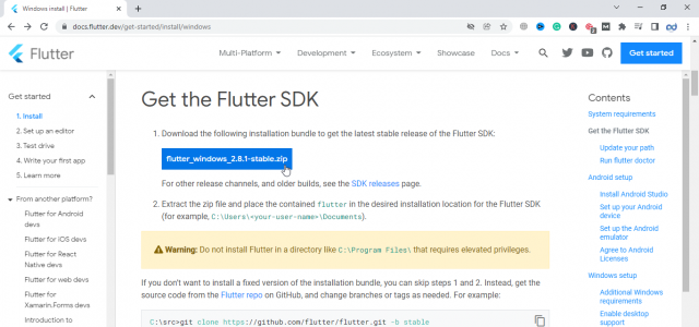 flutter in android studio