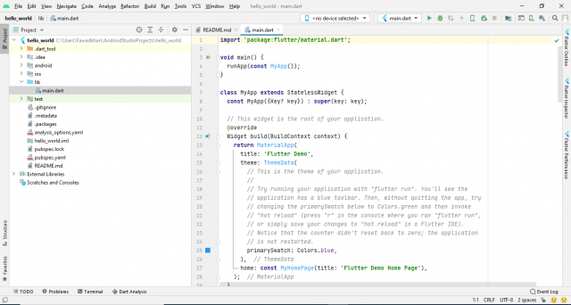flutter in android studio