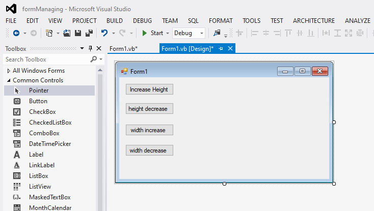 vb.net tutorial form properties