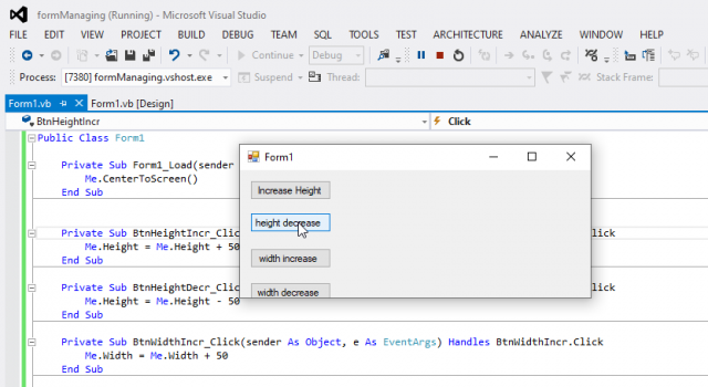 vb.net tutorial form properties