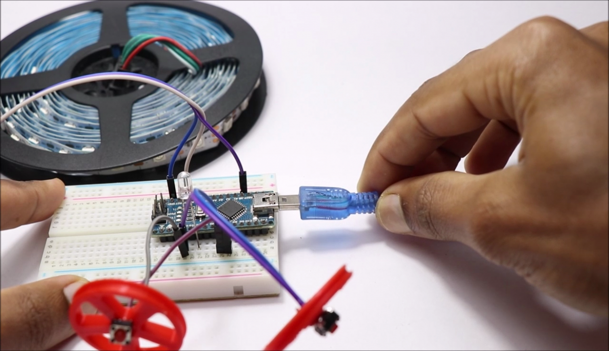 Arduino LED Race Game using WS2812B LEDs Strip